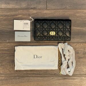 ❌SOLD❌ Dior Caro Pouch in Black Supple Cannage Calfskin